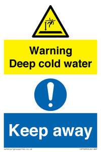Warning Deep cold water Keep away